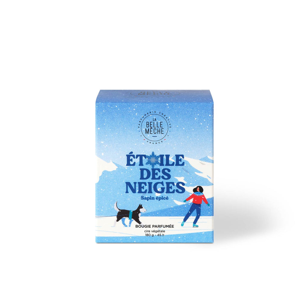 Packaging Face Snow Star Illustrated Candle