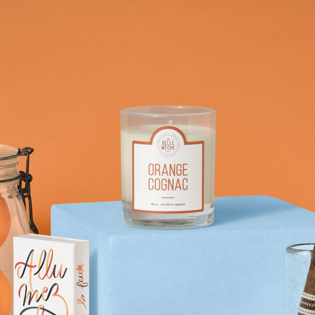 La Belle Mèche Orange Cognac natural scented candle