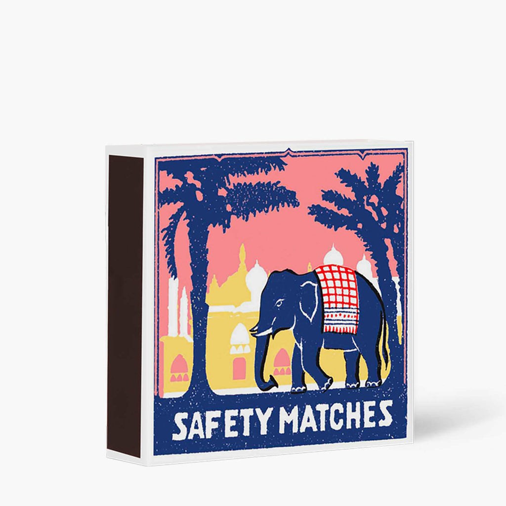 Design matchbox Blue Elephant