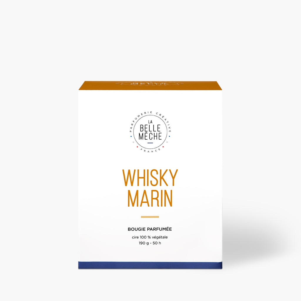 Natural scented candle Marine Whisky
